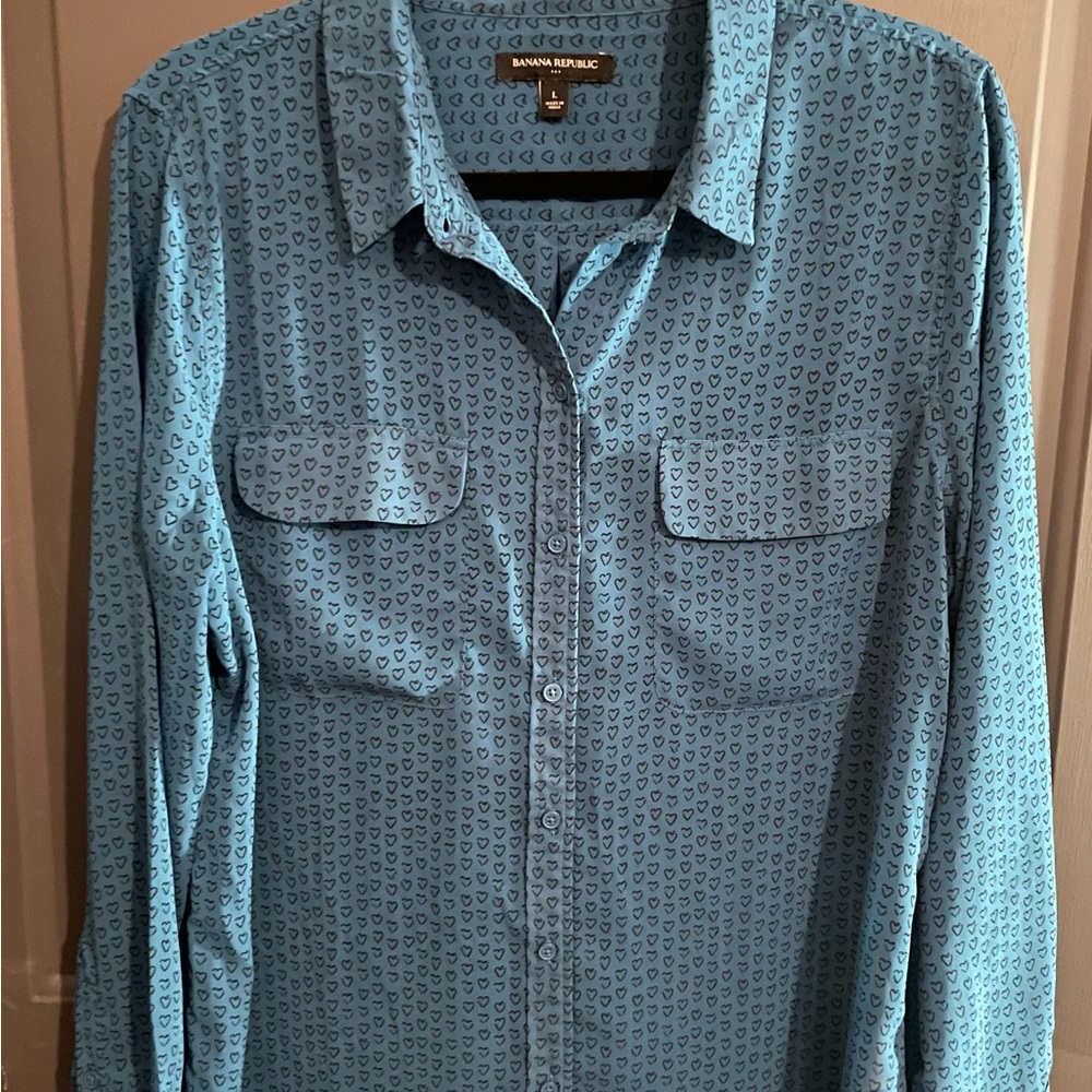 Banana Republic Heart Patterned Shirt